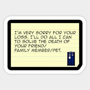 The Doctor's Cue Cards 2 Sticker